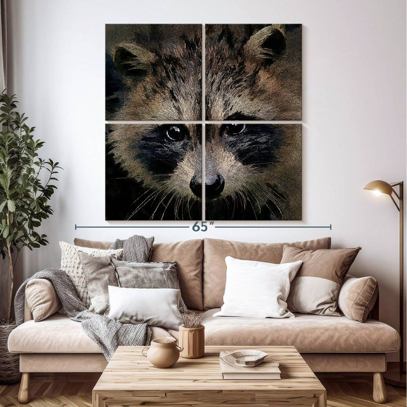 Brampt Racoon, 50" H x 50" W