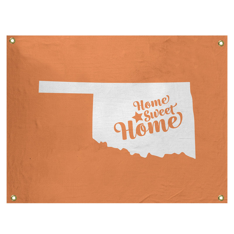 Tapisserie murale oklahoma de ville pour la maison, H 26 po x l 36 po, Orange