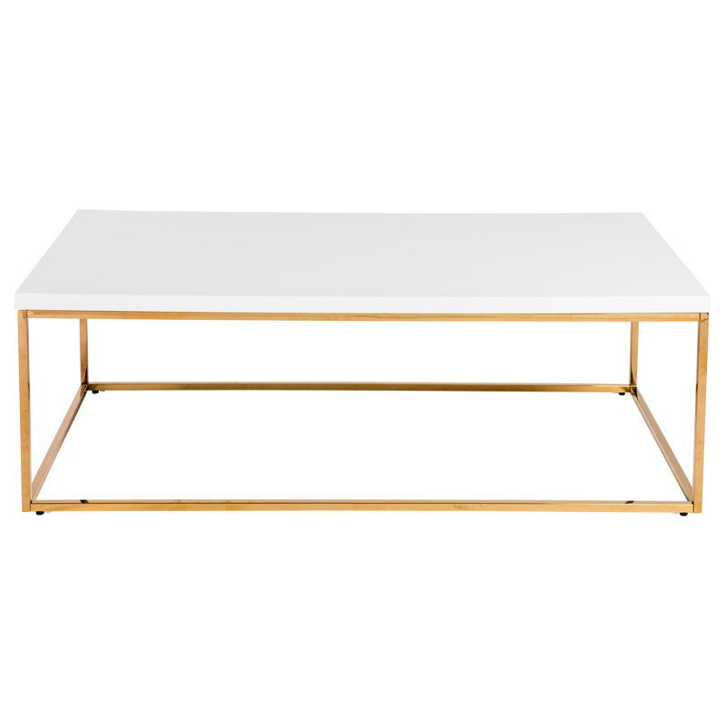 Kylie 47" Metal Coffee Table, Black, Black