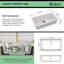 Évier de cuisine encastré en granite 33 po x l 19 po Beslend, blanc-126634382