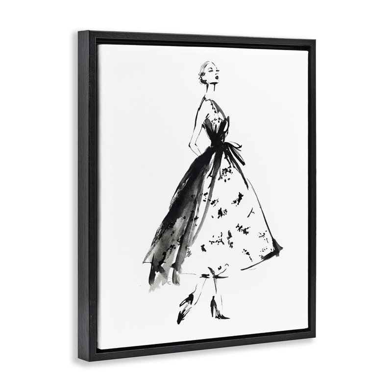 Cadre flottant Ethereal Couture, design par Svetlana Aleynikova, H 31 po x l 25 po, Cadre flottant noir de jais