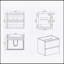 Meuble-lavabo mural avec lavabo et beaucoup de rangement-605490461-605490462