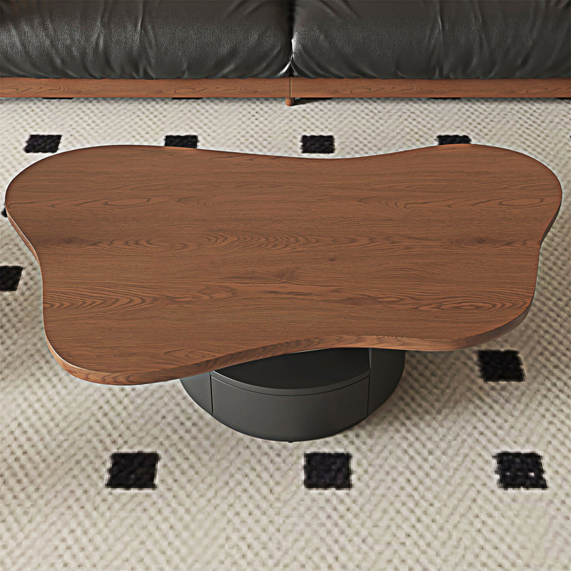 Table basse en bois avec 2 tiroirs