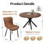 Table de salle à manger 47,2 "en bois massif pour 4 à 6 personnes avec base piédestal entrecroisée-649747503-649747498