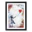 The Girl With A Red Balloon In Abstract by Banksy - Single Picture Frame Print on MDF-55737268-55737271