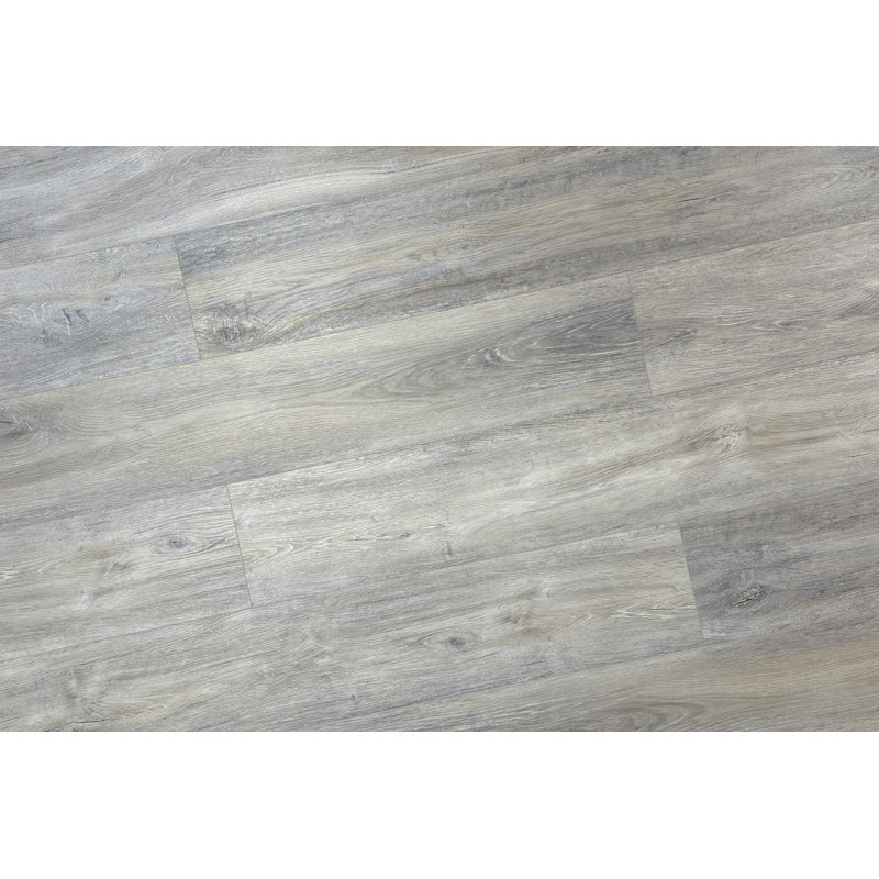 7" x 60" x 6mm Oak Click Lock SPC Luxury Vinyl Plank, Select Chrome