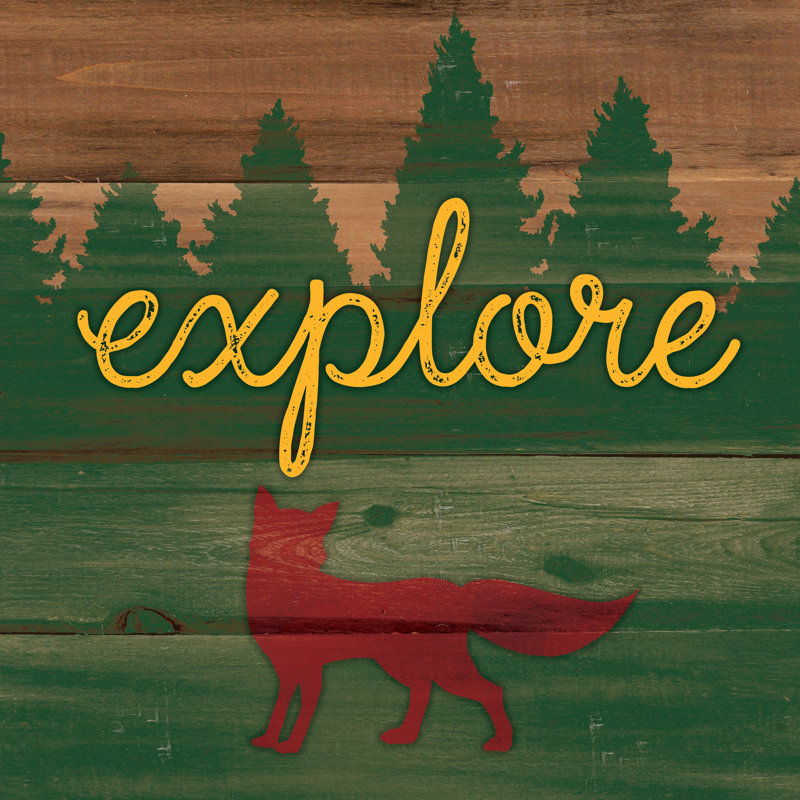 Explore Fox - Wrapped Canvas Print, 30cm H x 30cm W x 3.8cm D