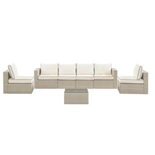6 - Person Modular Patio Conversation Set with Cushions