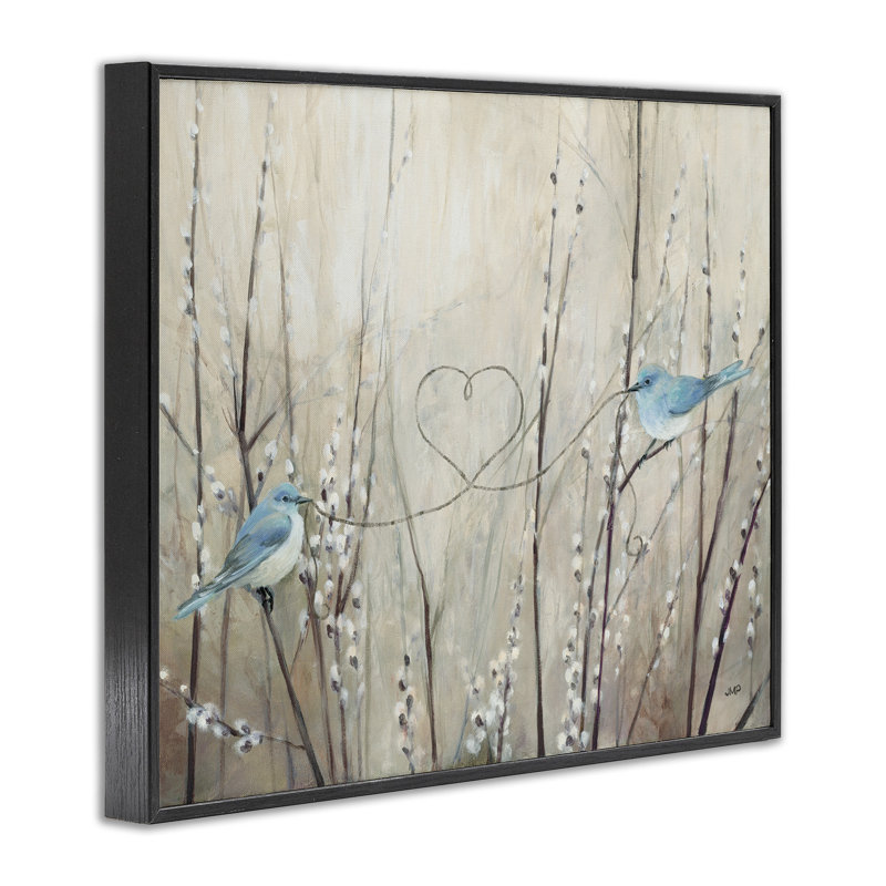 Conception d'art sur toile Stupell Industries Love Birds Heart par Julia Purinton, H 11 po x l 14 po x P 1,5 po