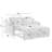 Grey Velvet Foldable Bed With Adjustable Back, Charging & Phone Stand Access Modern In Velvet, Back And /Phone Feature
