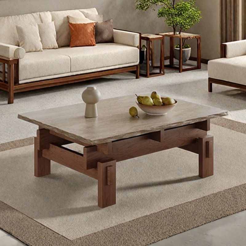 Table basse Wabi-sabi, H 17,71 po x L 47,24 po x l 23,62 po