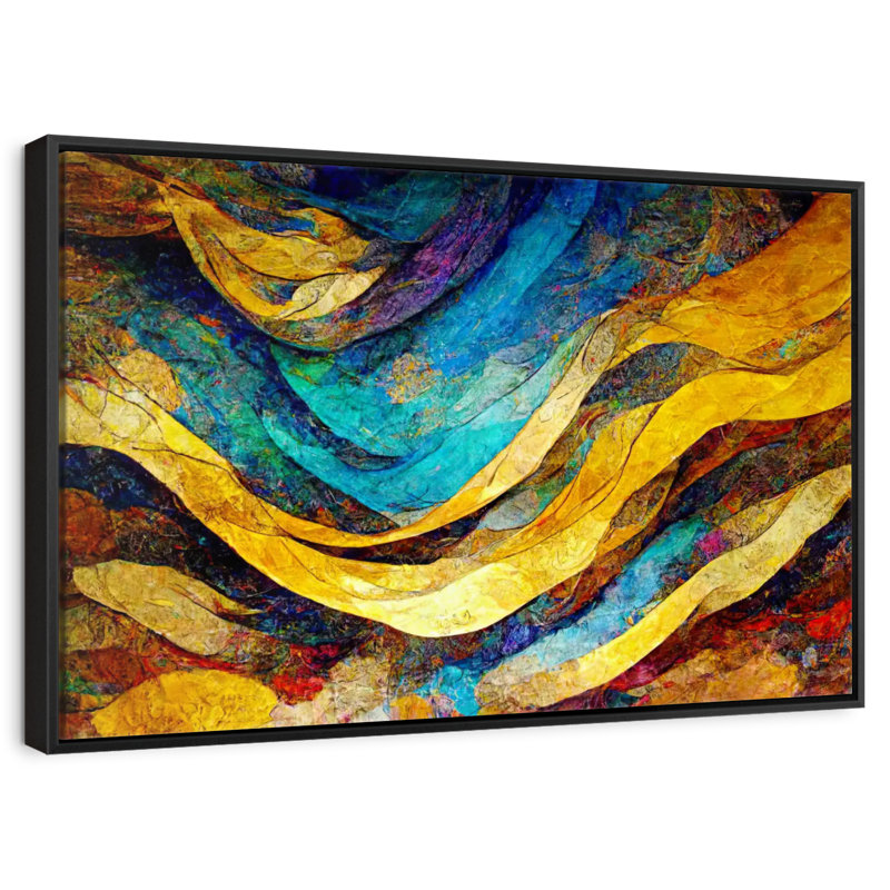 Dunes du désert Leota, Cadre flottant noir, 37 po x 25 po