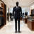 Kinbor Male Mannequin Full Body - 72.8 Inch Mannequin Stand with Metal Base, Faceless Male Mannequins Shirt Display Stand for Retail Clothes Shop Display, Adjustable & Detachable Maniqui, Black