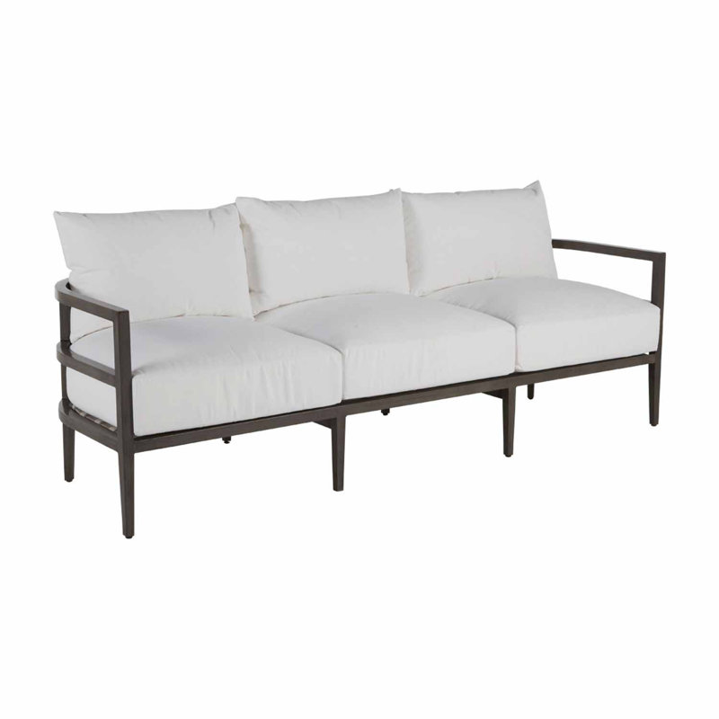 Santa Barbara 86.63" Wide Outdoor Patio Sofa with Cushions, No Welt, Rollo Lace, Standard Plus