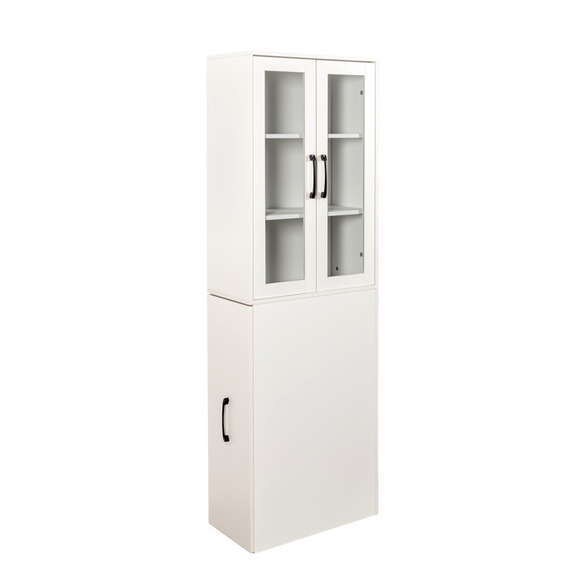 4 Tier Pull-out Multi 2 Glass Doors 70.53" H Modern Wooden Display Cabinet For Kitchen Pantry And Office Solutions Multi-functional Storage Dining Room Store