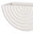 Set of Two White Metal Geometric Half Moon Wall Planters