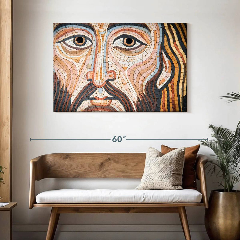 Leisha, Jésus-Christ, mosaïque, H 30 po x l 45 po