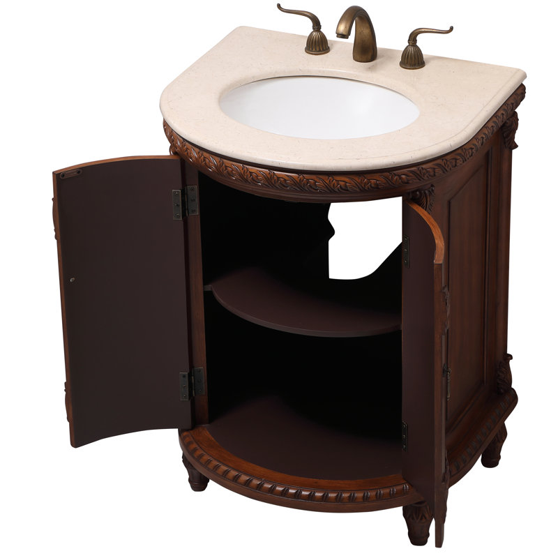 Ensemble de meuble-lavabo simple 25 po Aravale, Teck