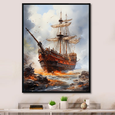 «Pirate Boat Jolly Roger I», reproduction sur toile flottante