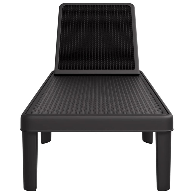 155.5cm Long Single Chaise, Black