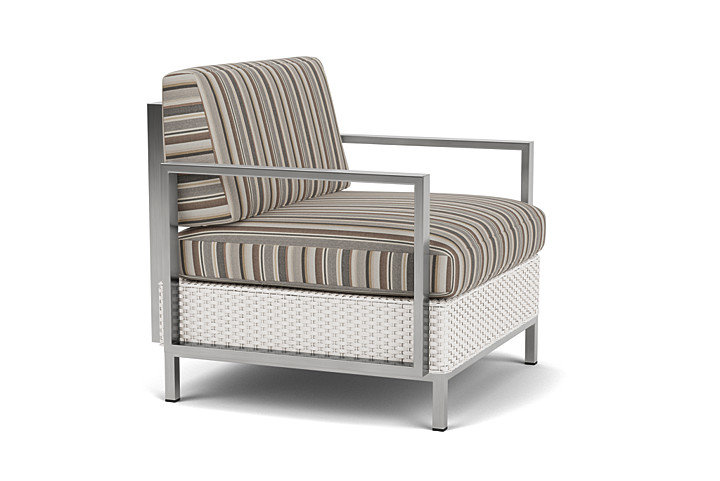 Elements Outdoor Lounge Chair, White, Cottage Pepper