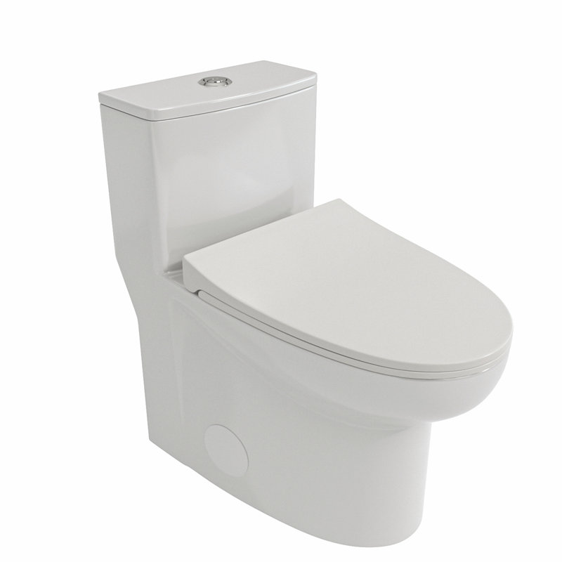 Toilette allongée une pièce à fixation au sol Créationstry GPF (siège inclus)