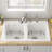 Quince 32.88'' L Double Bowl Cast Iron Kitchen Sink-39290964