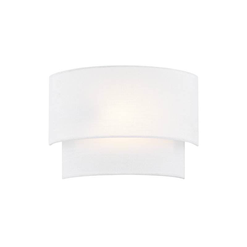Textile - Applique murale ADA - Abat-jour en tissu de lin, H 10 po x l 14 po, Blanc