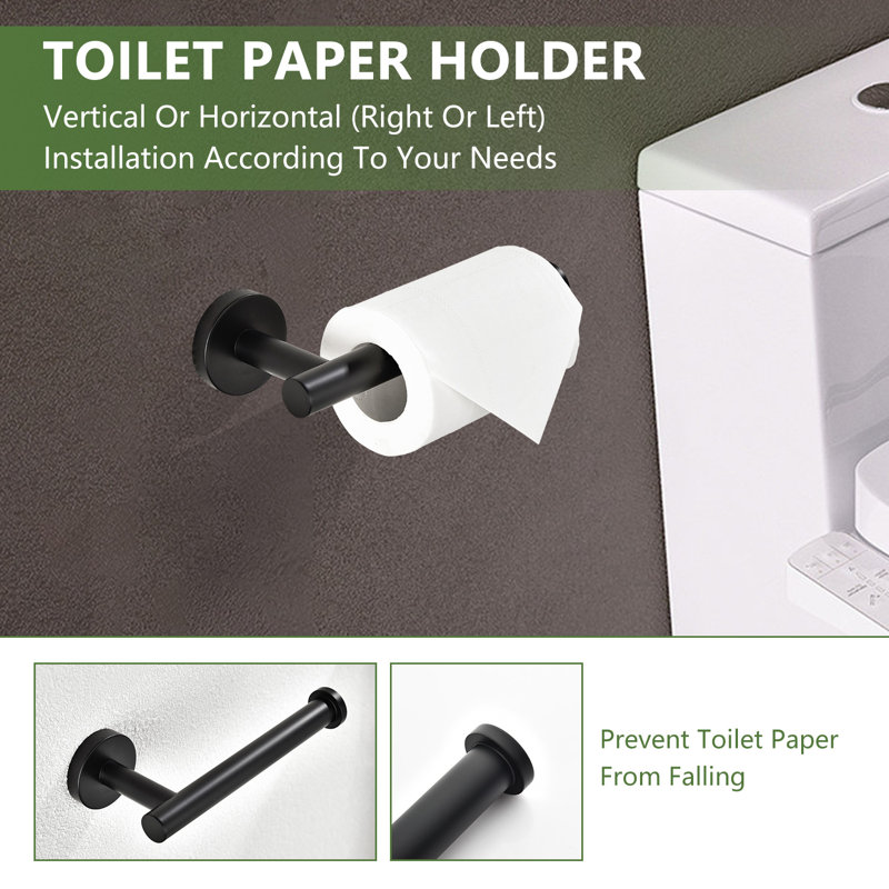 3 - Piece Bathroom Hardware Set, Matte Black