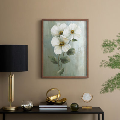 «White Fancy I», reproduction encadrée - bois massif