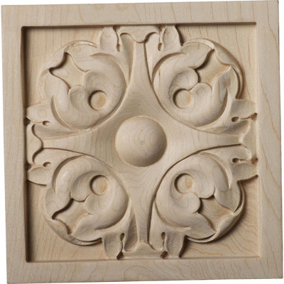 Grande rosette feuille de 1 h 8 po x l 5 1/8 po x p 7/8 po