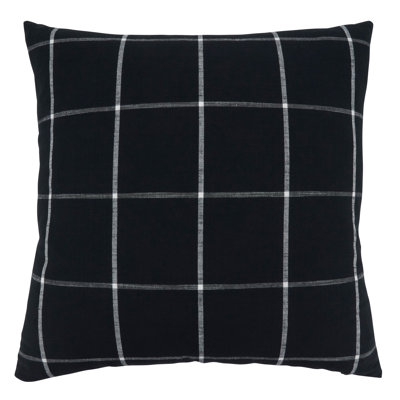 Hester Collection Plaid Cotton Reversible Throw Pillow
