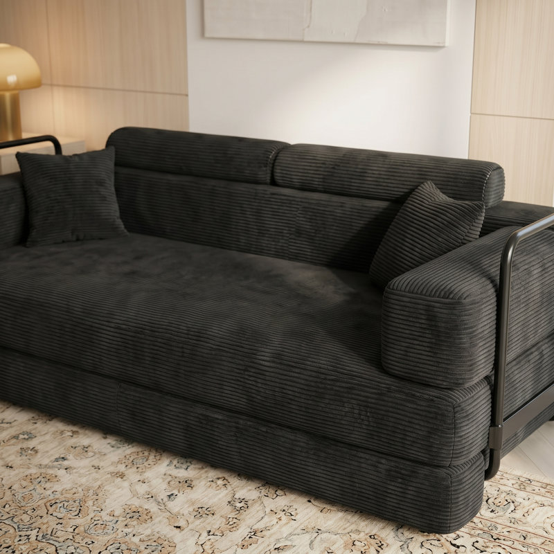 Canapé-lit modulaire modulaire, Noir