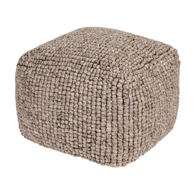 Pouf carré en laine de Nouvelle-Zélande