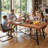 6 FT Solid Wood Dining Table