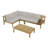 Collinward 5 - Person Seating Group with Cushions and Cream LED Parasol