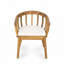 Fauteuil d'extérieur en bois d'acacia avec dossier incurvé