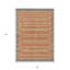 Tapis intérieur lavable rayé 3 pi x 5 pi étain et doré