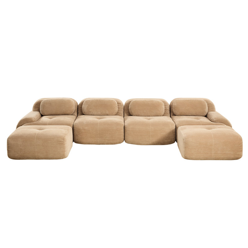 Canapés modulaires pour animaux de compagnie, velours côtelé respirant, salon moderne