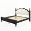 Lit plateforme en bois avec tête de lit tapissier-128949104-128949106