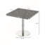 Table de salle à manger carrée moderne avec plateau en faux marbre et structure en métal robuste pour une décoration élégante-473026324-473026415