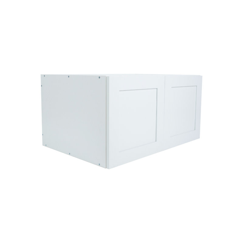Armoire de cuisine murale à montage sur panneau 36 po x 18 po Everest White Shaker (l 36 po x P 24 po x H 18 po) Everest