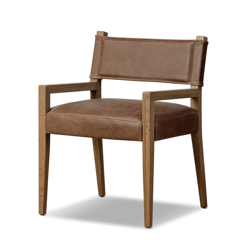Chaise avec accoudoirs Lorretta, Chêne clair, Chêne clair