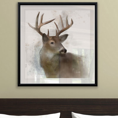 « rainsoft cerf », impression encadrée