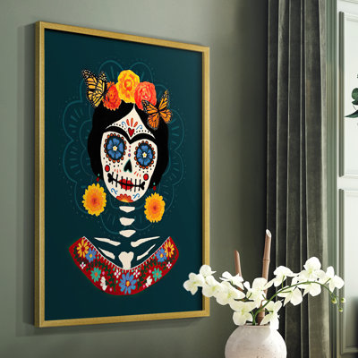 «Bright Day of the Dead I», reproduction encadrée - bois massif