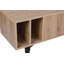 Meuble télé moderne en chêne et noir avec option de fixation murale, 59,1 po x 15,7 po x 15,7 po | 100% panneau de particules enduit de mélamine, épaisseur: 0,7 pouce | Plusieurs tablettes, design scandinave élégant, pieds en plastique durable
