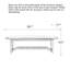 Banc de bout rectangulaire en bois massif 59,06 pouces de style chinois moderne