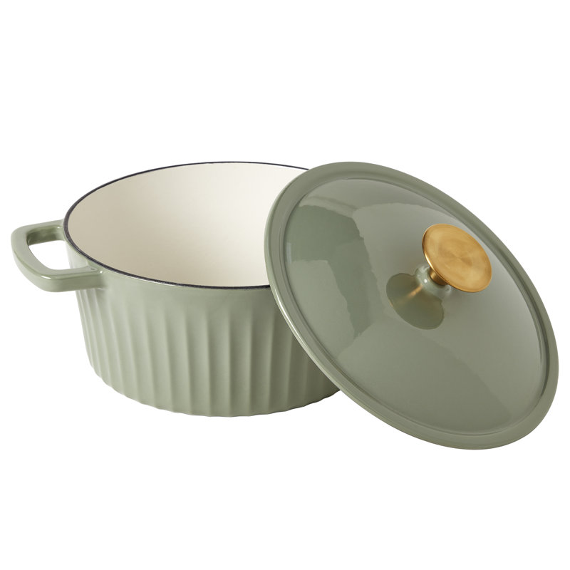 Cocotte en fonte émaillée 3 pintes Smith & Clark, Vert
