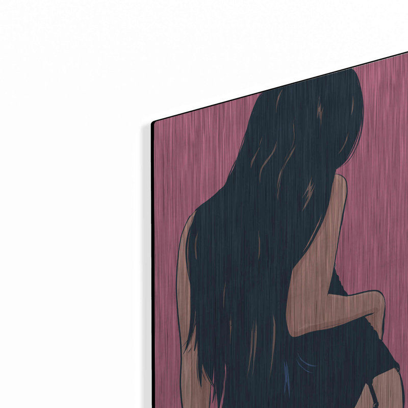 "Brune en noir" par Giuseppe Cristiano, H 16 po x l 12 po