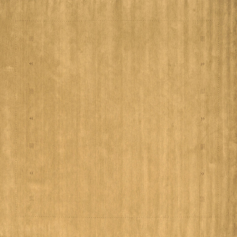 Tapis contemporains brun lavable à la machine 2653, Carré de 6 pi